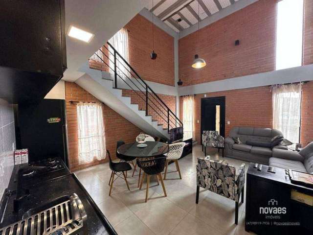 Sobrado semi mobiliado com 1 suíte + 1 dormitório para alugar, 78 m² por R$ 2.700/mês - Nova Brasília - Joinville/SC