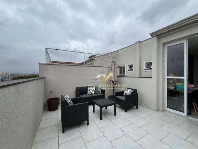 Cobertura com 2 dormitórios à venda, 74 m² por R$ 450.000,00 - Jardim Utinga - Santo André/SP