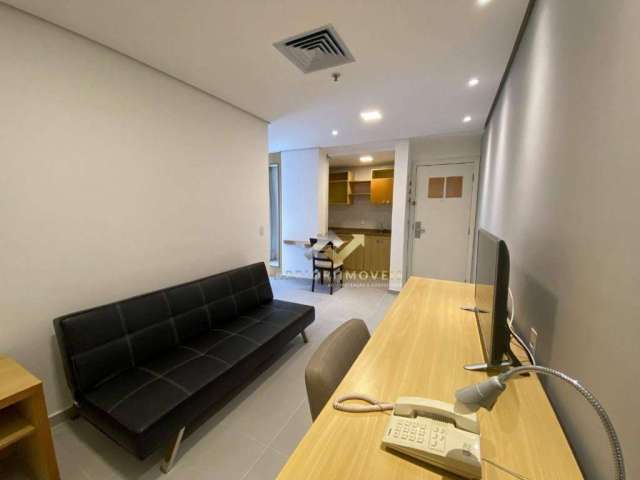 Flat com 1 dormitório para alugar, 44 m² por R$ 3.459,00/mês - Centro - Santo André/SP