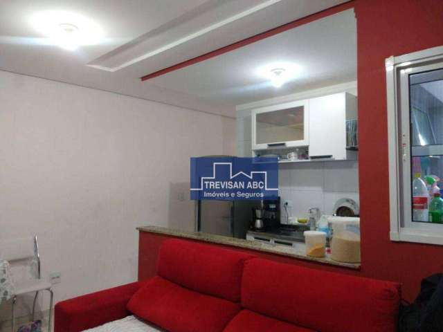Apartamento à venda em Carijós/Santo André - 2 dorms, sala com sacada e 1 vaga; 50m²
