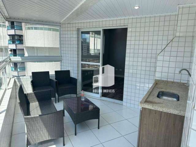 Apartamento com 3 dormitórios, 1 suítes para alugar, 126 m² por R$ 5.000/mês - Guilhermina - Praia Grande/SP