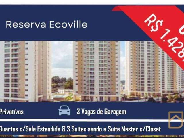 Apartamento com 4 dormitórios à venda, 166 m² por R$ 1.428.000,00 - Ecoville - Curitiba/PR