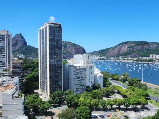 Amplo apartamento na Praia de Botafogo para locação, com vista panorâmica para a