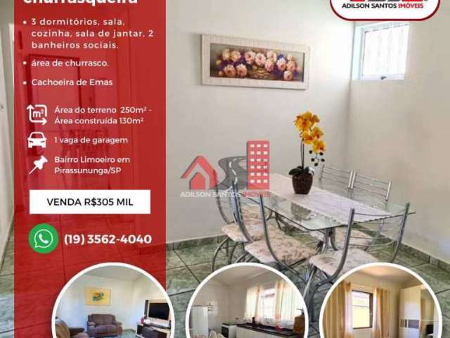 Casa com 3 quartos à venda na Vila São Judas Tadeu, Pirassununga , 130 m2 por R$ 305.000