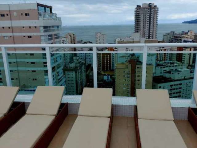 Apartamento a venda na praia do Gonzaga em Santos/SP - andar alto, 02 suítes, lazer, 02 vagas demarcadas, lazer completo