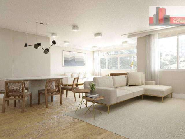 Apartamento para comprar REFORMADO com 153m², 2 dormitórios, sendo 1 suíte com closet integrado e 2 vagas.