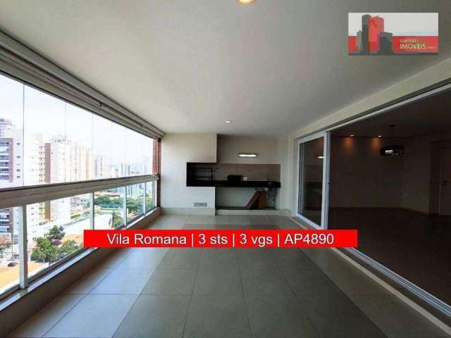 Apartamento Rua Marco Aurélio, 145 - Vila Romana, 152m², 3 sts, 3 vgs, dep., Ed. Avance, Venda e Locação