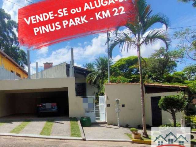 Casa com 3 dormitórios, 335 m² - venda por R$ 1.300.000,00 ou aluguel por R$ 8.932,00/mês - Pinus Park - Cotia/SP
