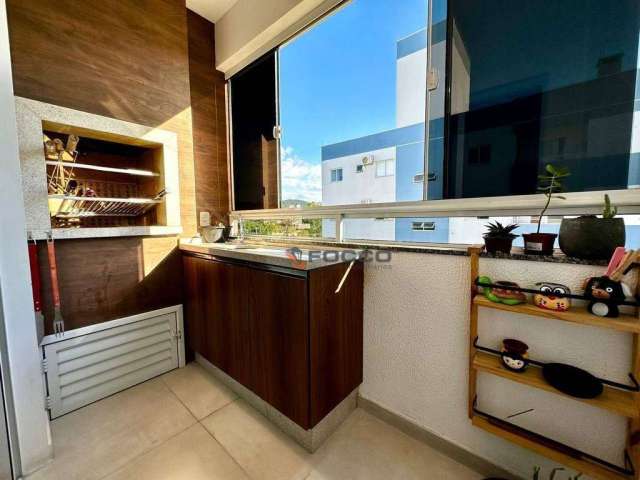 Apartamento com 2 dormitórios à venda, 73 m² por R$ 329.000,00 - Areias - São José/SC