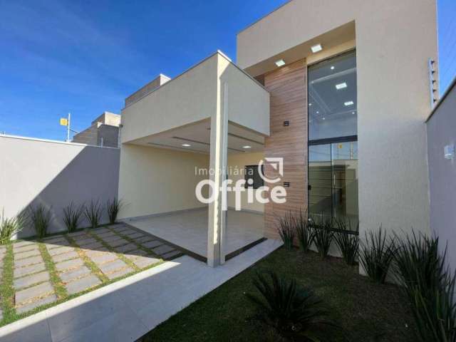 Casa com 3 Quartos à venda, 140 m² por R$ 490.000 - Residencial Cerejeiras - Anápolis/GO