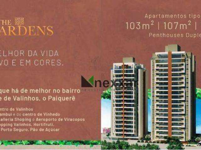 Apartamento com 3 dormitórios à venda de 103m² a 128 m² - Jardim Paiquerê - Valinhos/SP