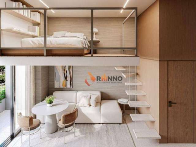 Loft lançamento com 1 dormitório à venda, 28 m² por R$ 347.000 - Portão