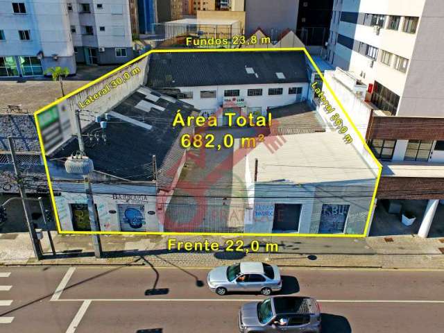Terreno à venda na Avenida Presidente Affonso Camargo, 605, Cristo Rei, Curitiba, 681 m2 por R$ 1.950.000