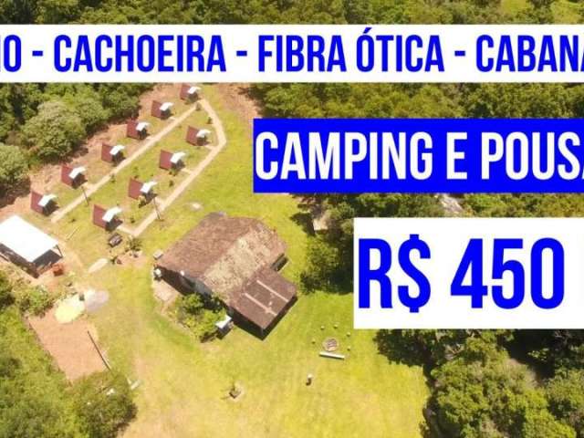 124675 chácara com pousada e camping em riozinho rs com rio, cabanas, cachoeira, local...