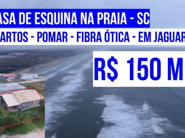 123568 casa na praia em santa catarina em jaguaruna , pomar , fibra ótica  360m do mar