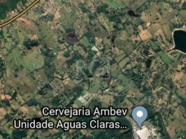 Área de 5mil metros quadrados com pequena   Propriedade em Águas Claras localizada a 10minutos da fábrica da Ambev Viamão-RS. Aceita troca por imóvel em Viamão ou Zona Norte de Poa.