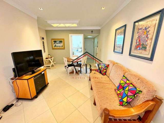LOCAÇÃO ANUAL BEIRA MAR - REFORMADO - Apartamento com 3 dormitórios para alugar, 104 m² por R$ 4.000/mês - Praia das Pitangueiras - Guarujá/SP