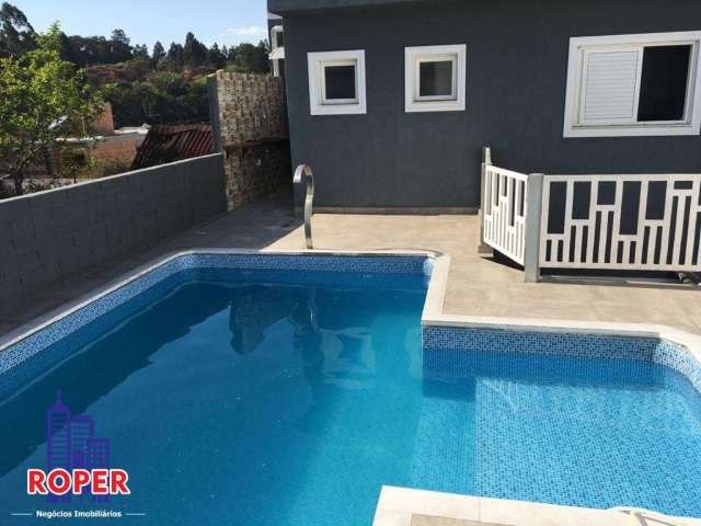 Lindo sobrado de 170 m²/ 3 suites/área gourmet/piscina/3 vagas à venda em arujá.