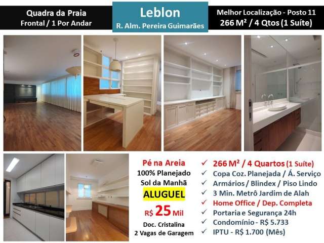 Apartamento Leblon  4 quartos, suíte e duas vagas 266M²