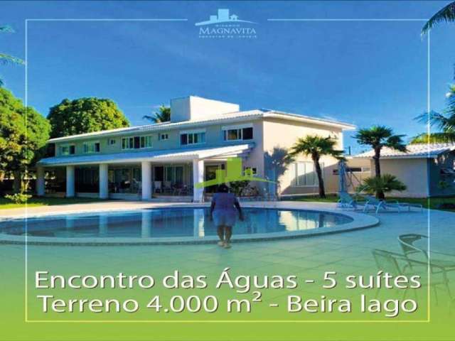 Casa ENCONTRO DAS ÁGUAS - 5 suítes - Terreno 4.000 m²
