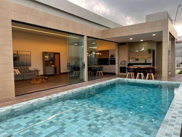 Casa para venda com 3 suites + piscina em condomínio fechado na barra nova