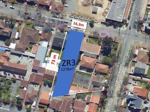 Terreno à venda, 1278 m² por R$ 2.100.000 - São Francisco - Curitiba/PR
