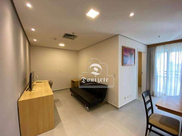 Flat com 1 dormitório para alugar, 43 m² por R$ 3.489,00/mês - Vila Bastos - Santo André/SP