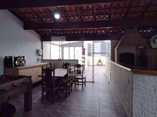 Cobertura, 243 m² - venda por R$ 760.000,00 ou aluguel por R$ 4.239,94/mês - Vila Guiomar - Santo André/SP