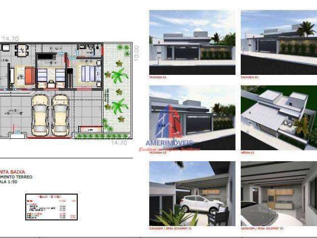 Casa com 2 dormitórios à venda, 97 m² por R$ 400.000,00 - Jardim Santa Rosa - Nova Odessa/SP