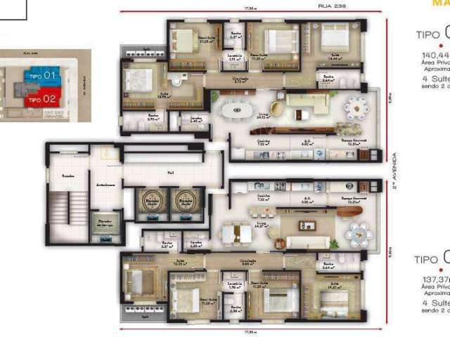 Apartamento à venda, 4 quartos, 2 suítes, 2 vagas, Andorinha - Itapema/SC