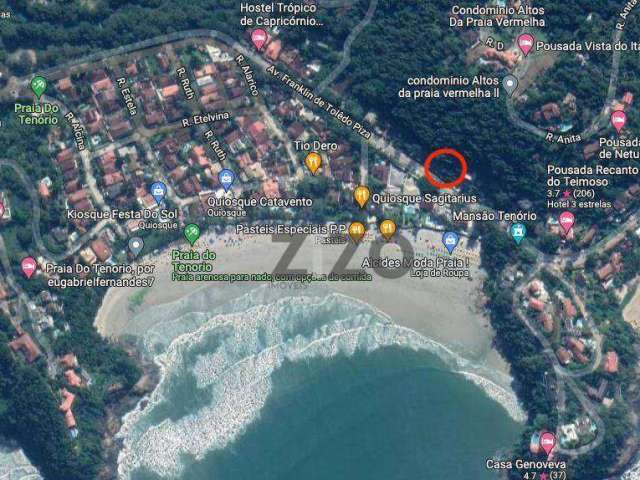 Terreno à venda, 928 m² por R$ 2.660.500,00 - Tenório (Praia Vermelha) - Ubatuba/SP