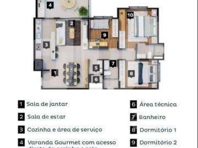 Apartamento com 3 quartos à venda na Avenida Rotary, 201, Vila Brandina, Campinas, 91 m2 por R$ 750.000
