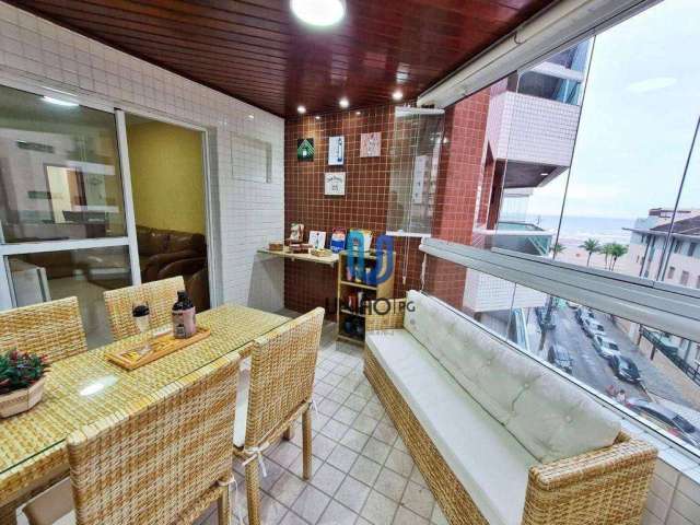 Mobiliado Apartamento com 3 Suites, 2 Vagas à venda, 127 m² por R$ 888.000 - Aviação - Praia Grande/SP
