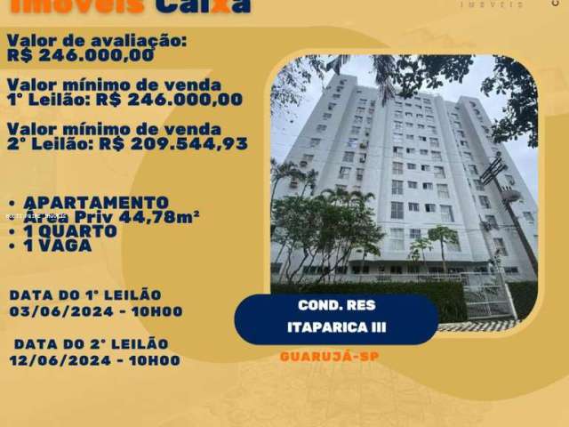 Apartamento para Venda em Guarujá, Jardim Virgínia, 1 dormitório, 1 banheiro, 1 vaga