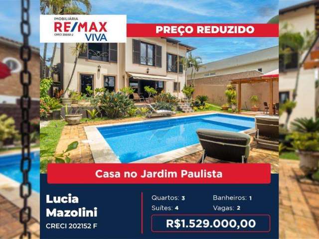 Casa para venda em Jardim Paulista de 343.00m² com 3 Quartos, 1 Suite e 2 Garagens