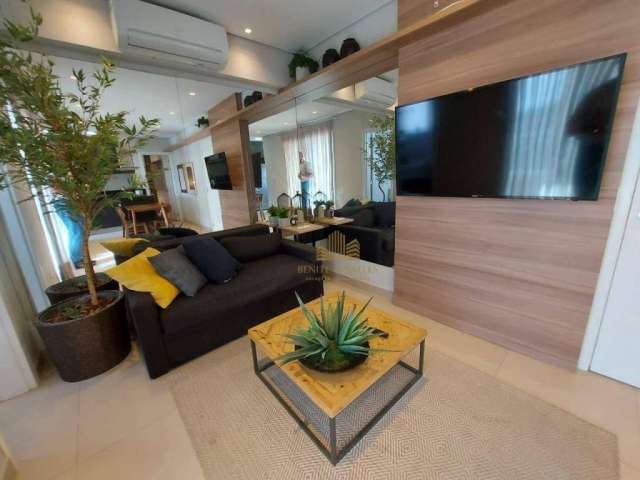 Apartamento com 1 dormitório para alugar, 55 m² por R$ 5.945/mês - Vila Homero - Indaiatuba/SP