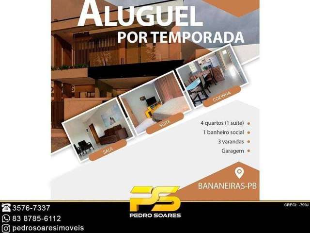 Casa Com 4 Dormitórios Para Alugar, 200 M² Por R$ 6.000/ - Bananeiras - Bananeiras/pb #cida