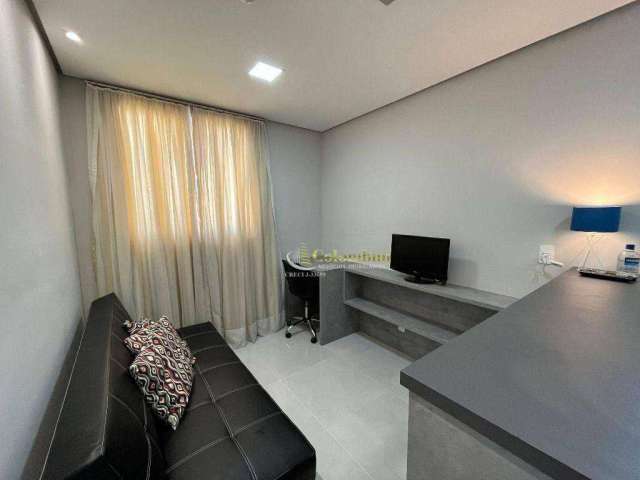 Flat com 1 dormitório, 44 m² - venda por R$ 260.000,00 ou aluguel por R$ 3.457,32/mês - Centro - Santo André/SP