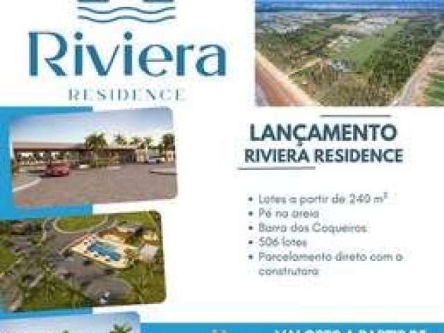 Lote a venda no Condomínio Riviera Residence , 240m2, Barra dos Coqueiros - Barra dos Coqueiros - SE