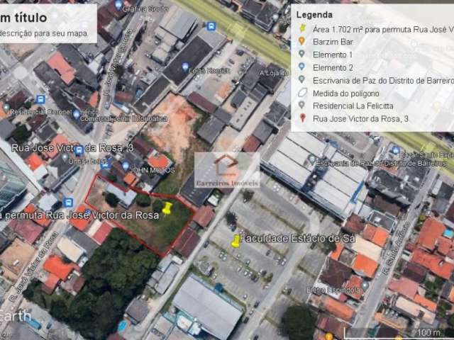 Área à venda e ou permuta para Edificação no bairro Barreiros - São José/SC