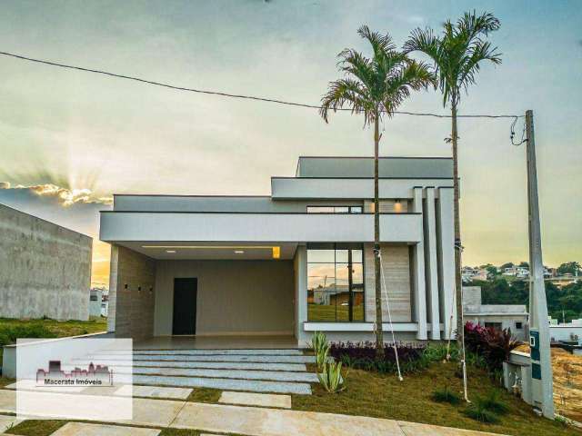 Casa nova em condomínio em Indaiatuba - 3 suítes, Escritório e Piscina - 300m de terreno