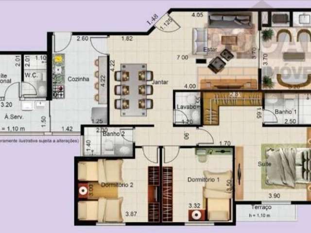 Apartamento com 3 quartos à venda no Jardim Santa Bárbara, Embu das Artes , 125 m2 por R$ 185.000