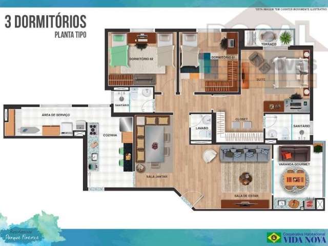 Apartamento com 3 quartos à venda no Jardim Vista Alegre, Embu das Artes , 132 m2 por R$ 360.000