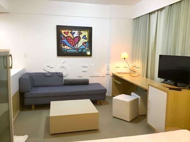Flat Comfort Suítes Alphaville disponível para venda com 28m², 01 dormitório e 01 vaga de garagem