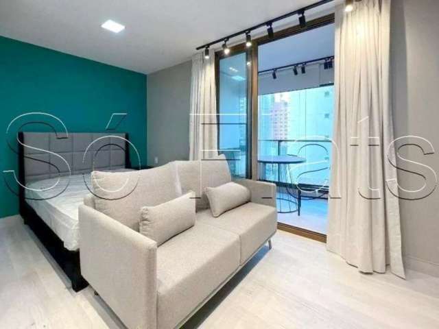 Apartamento no D'Oru Vila Nova Conceição contendo 28m², 1 dorm e 1 vaga, disponível para locação.