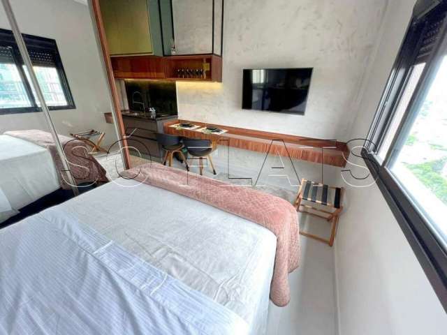 Residencial Viva Benx Vila Olímpia, flat disponível para locação contendo 24m² e 1 dorm.