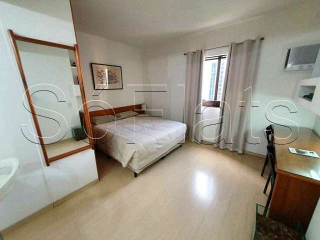 Apartamento totalmente equipado no Q.I. com 1 dorm e 1 vaga no Ibirapuera disponível para locação
