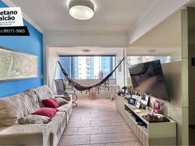 Apartamento em Manaíra com 03 quartos/01 suíte + DCE, varanda integrada, lazer completo, Nascente-Sul