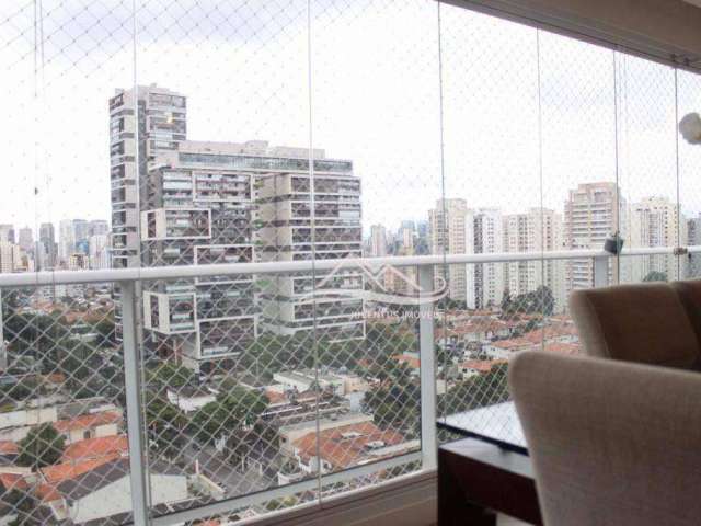 Apartamento com 2 dormitórios, 138 m² - venda por R$ 2.200.000,00 ou aluguel por R$ 13.300,00/mês - Brooklin Paulista - São Paulo/SP