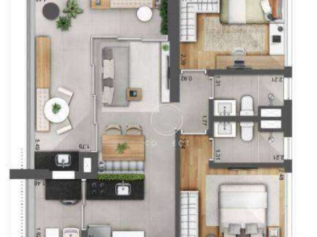 Hera Perdizes - Apartamento com 2 dormitórios à venda, 70 m² por R$ 1.090.000 - Perdizes - São Paulo/SP